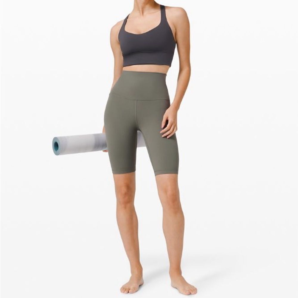 Lululemon Align Grey Sage Super-High-Rise Buttery Soft Yoga Athleisure 10" Short